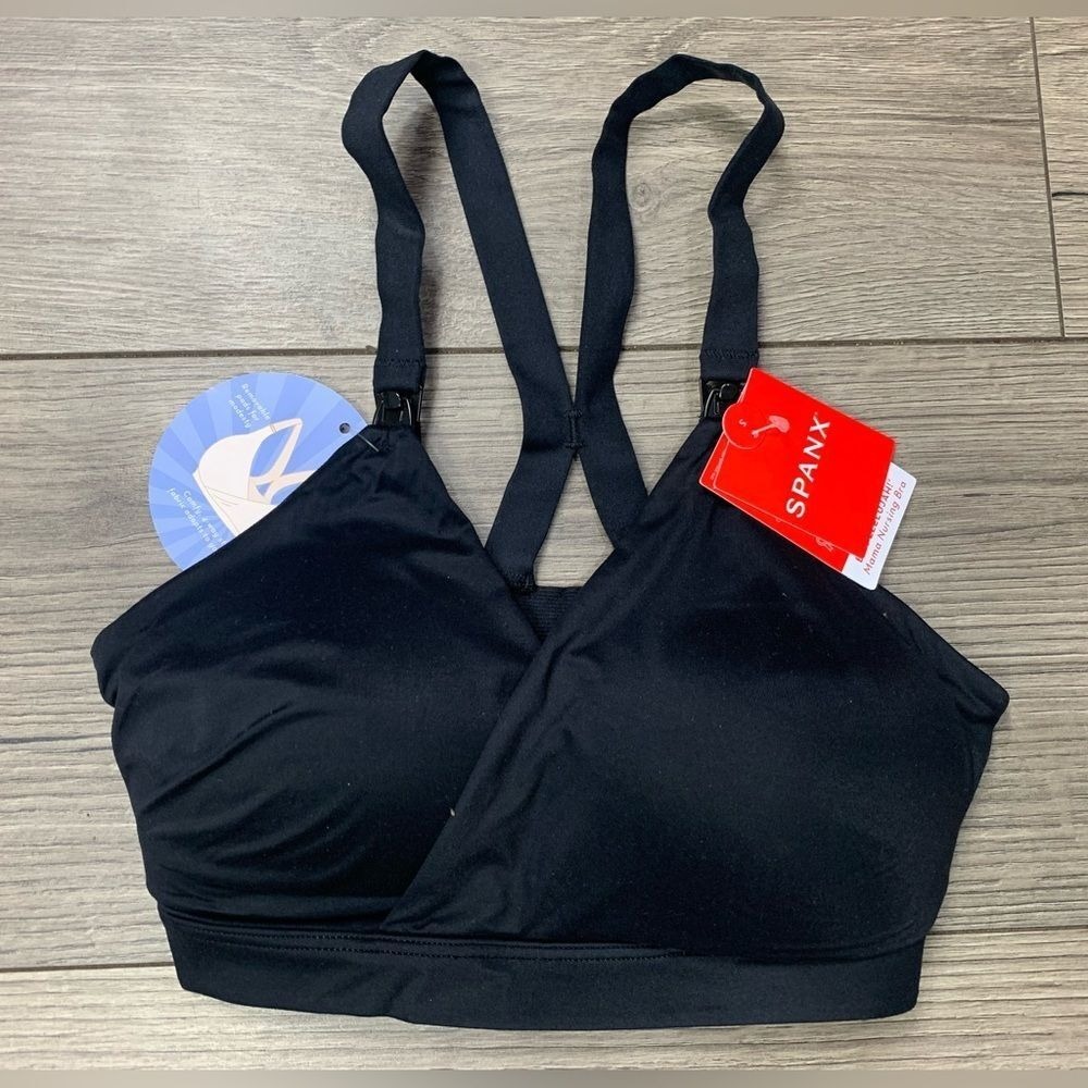 Spanx NWT 30040R Black Bra-llelujah!® Mama Nursing Bra Size Small